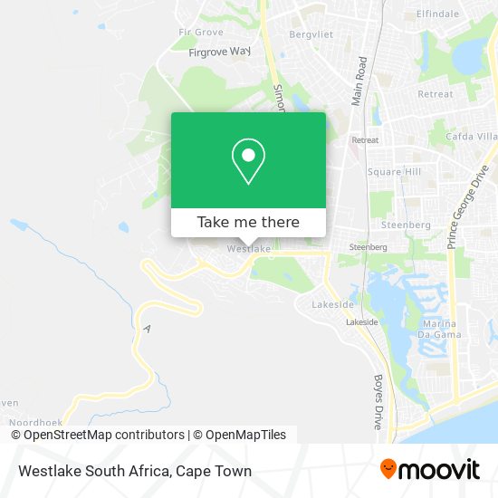 Westlake South Africa map