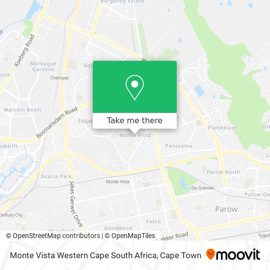 Monte Vista Western Cape South Africa map