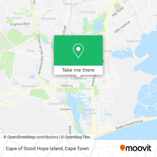 Cape of Good Hope Island map