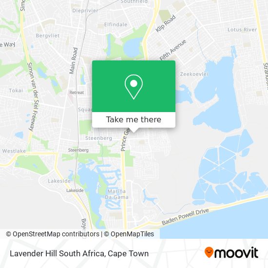 Lavender Hill South Africa map