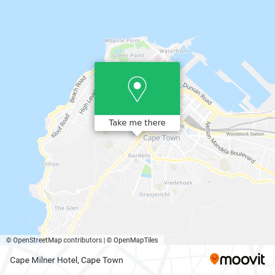 Cape Milner Hotel map