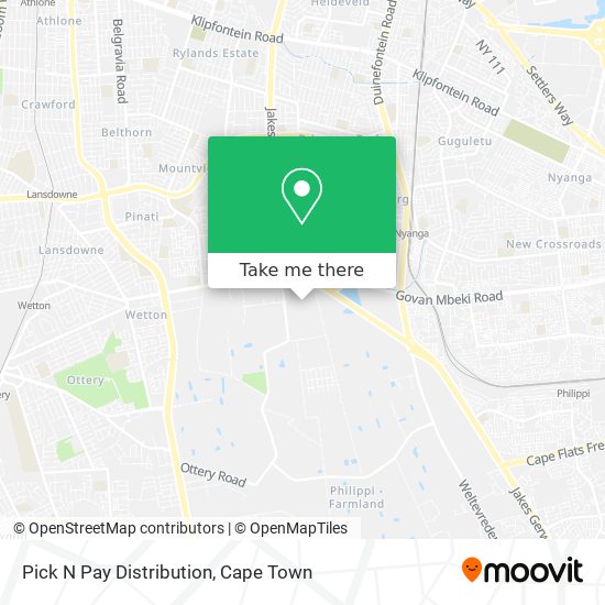 Pick N Pay Distribution map