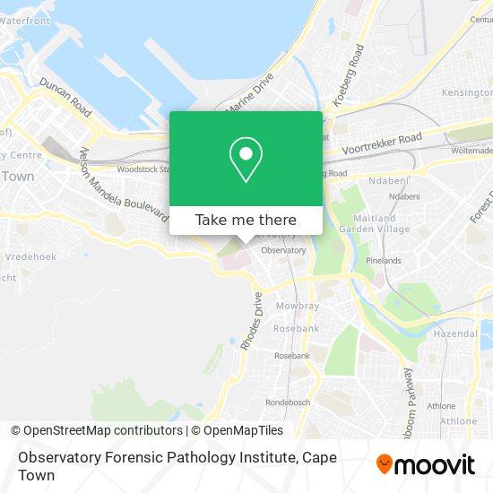 Observatory Forensic Pathology Institute map