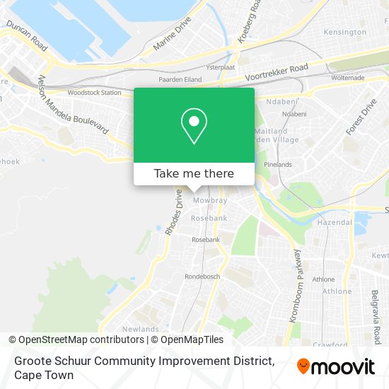 Groote Schuur Community Improvement District map