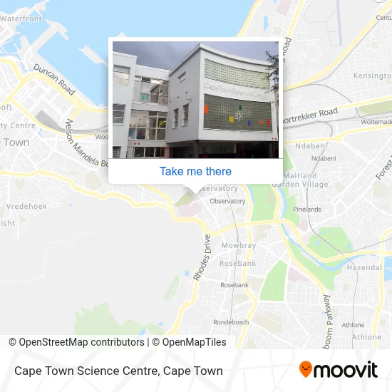 Cape Town Science Centre map