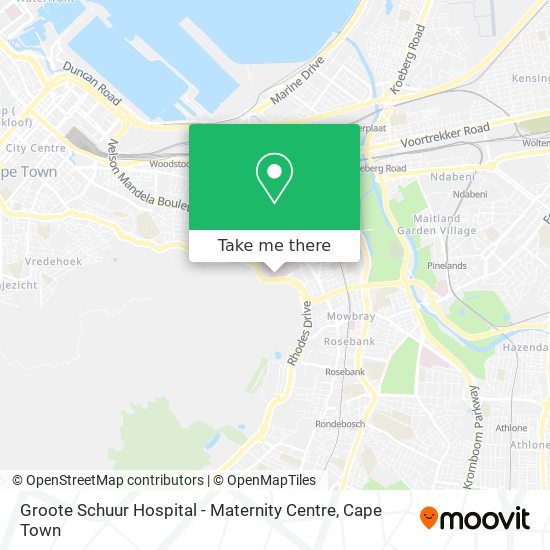 Groote Schuur Hospital - Maternity Centre map