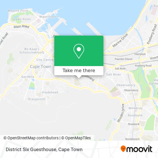 District Six Guesthouse map