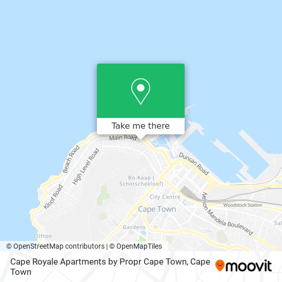 Cape Royale Apartments by Propr Cape Town map