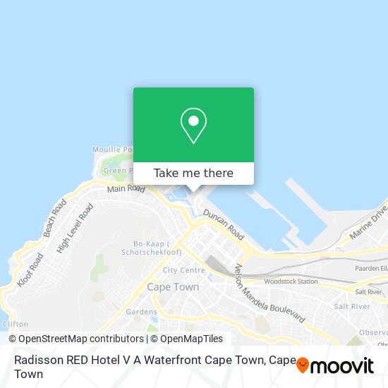 Radisson RED Hotel V A Waterfront Cape Town map