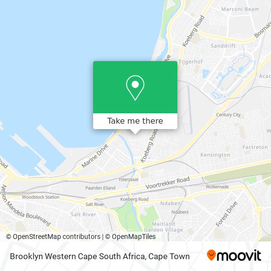 Brooklyn Western Cape South Africa map