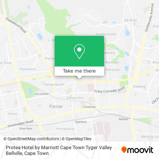 Protea Hotel by Marriott Cape Town Tyger Valley Bellville map