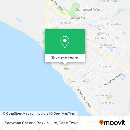Saayman Car and Bakkie Hire map