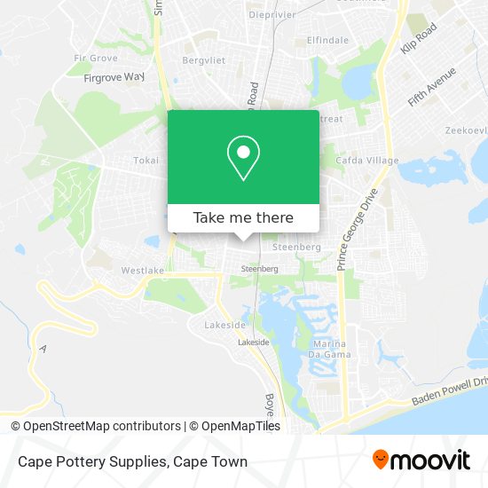 Cape Pottery Supplies map
