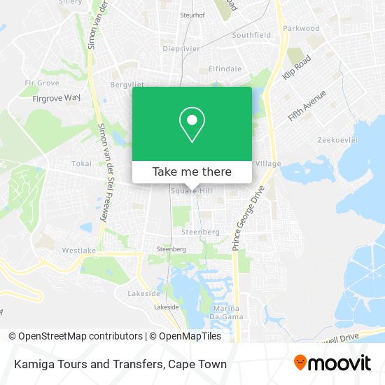 Kamiga Tours and Transfers map