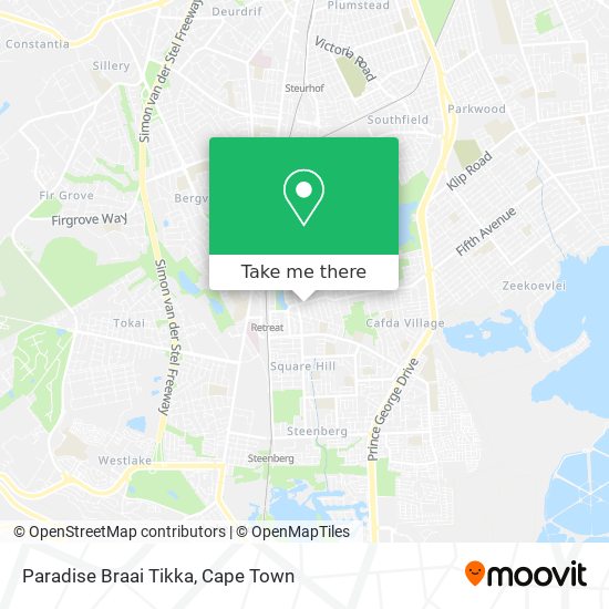 Paradise Braai Tikka map