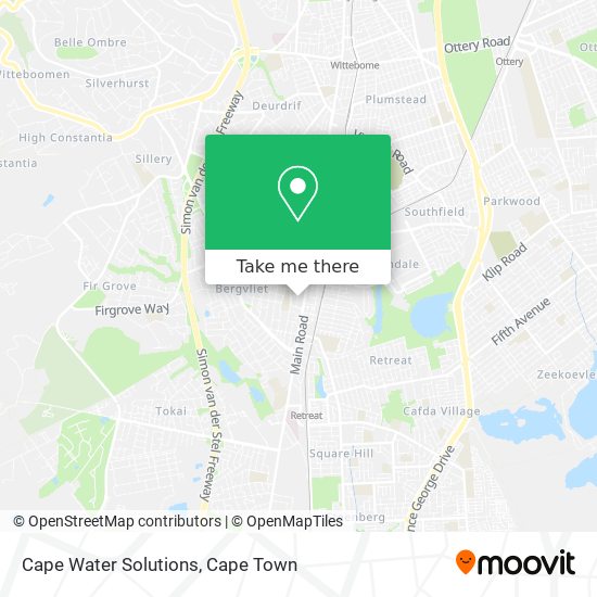 Cape Water Solutions map