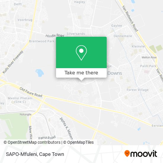 SAPO-Mfuleni map