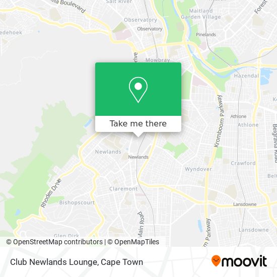 Club Newlands Lounge map