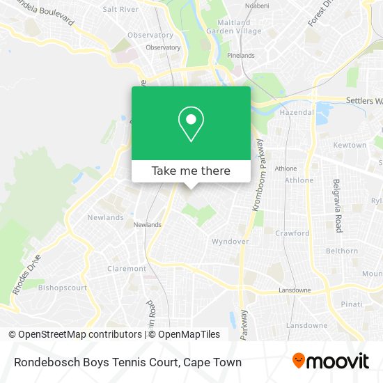 Rondebosch Boys Tennis Court map