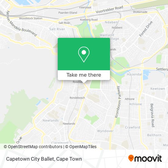 Capetown City Ballet map