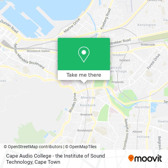 Cape Audio College - the Institute of Sound Technology map