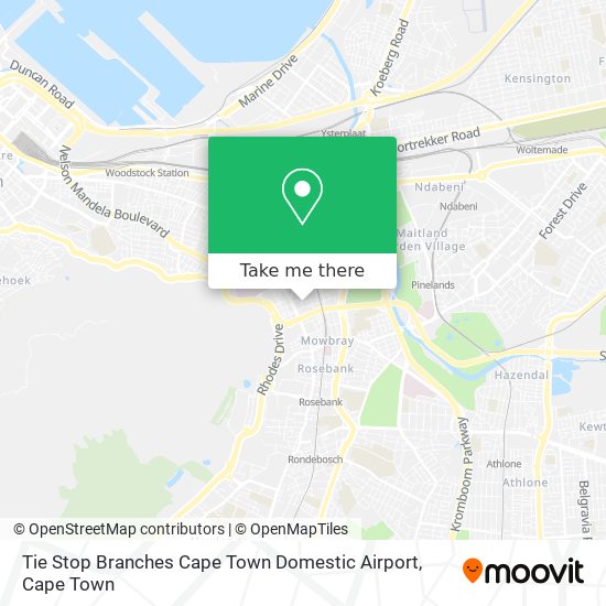 Tie Stop Branches Cape Town Domestic Airport map