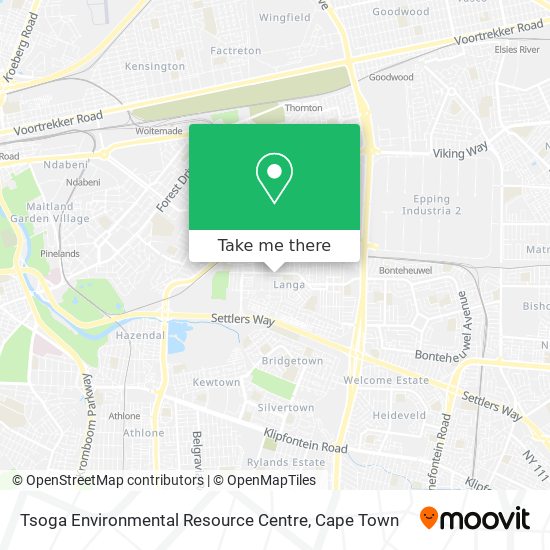 Tsoga Environmental Resource Centre map