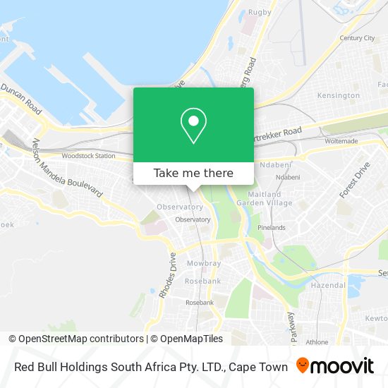 Red Bull Holdings South Africa Pty. LTD. map