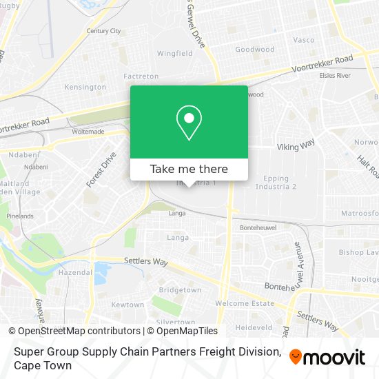 Super Group Supply Chain Partners Freight Division map
