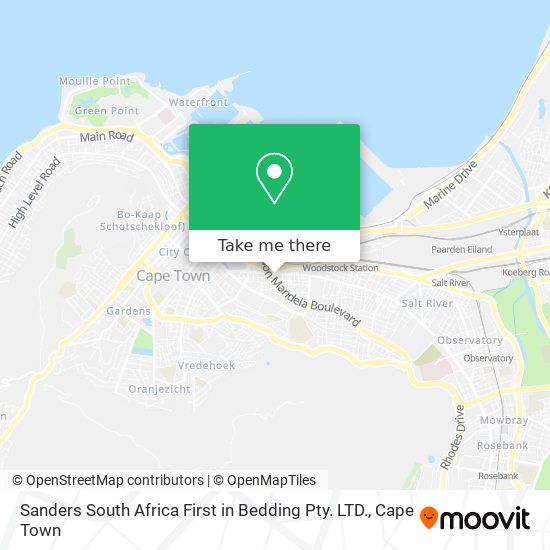 Sanders South Africa First in Bedding Pty. LTD. map