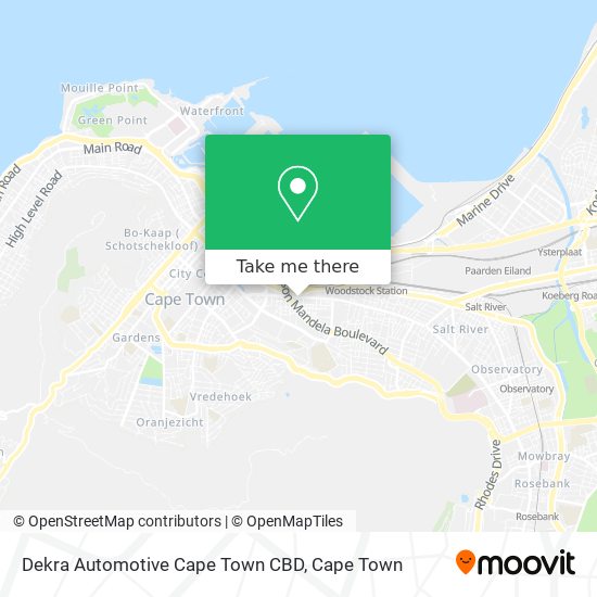 Dekra Automotive Cape Town CBD map