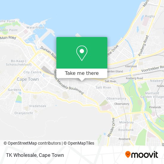 TK Wholesale map