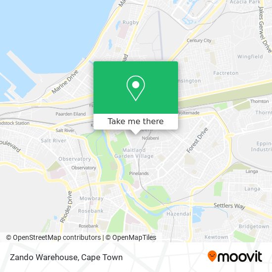 Zando Warehouse map