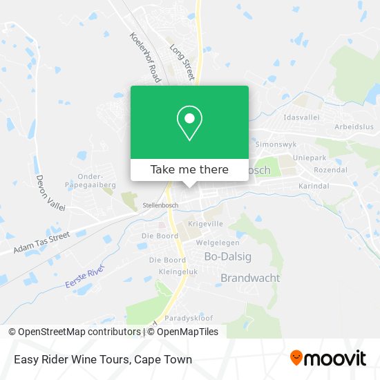 Easy Rider Wine Tours map