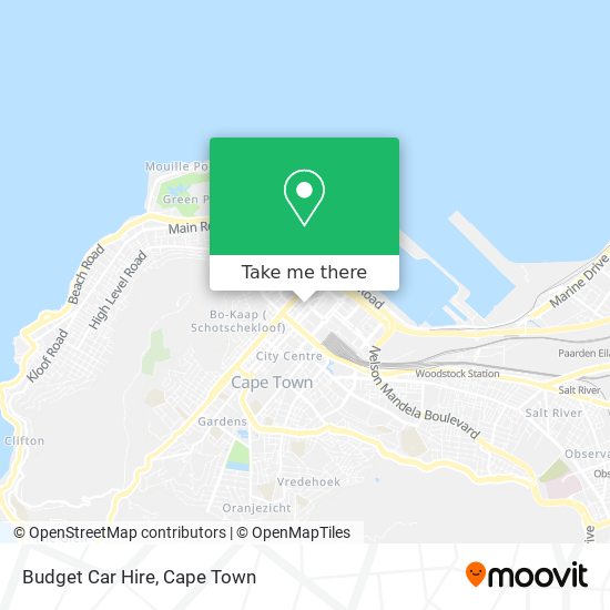 Budget Car Hire map