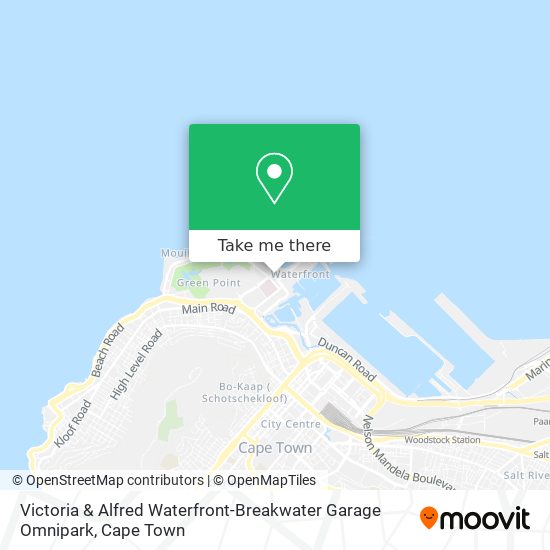 Victoria & Alfred Waterfront-Breakwater Garage Omnipark map