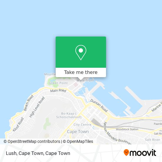 Lush, Cape Town map