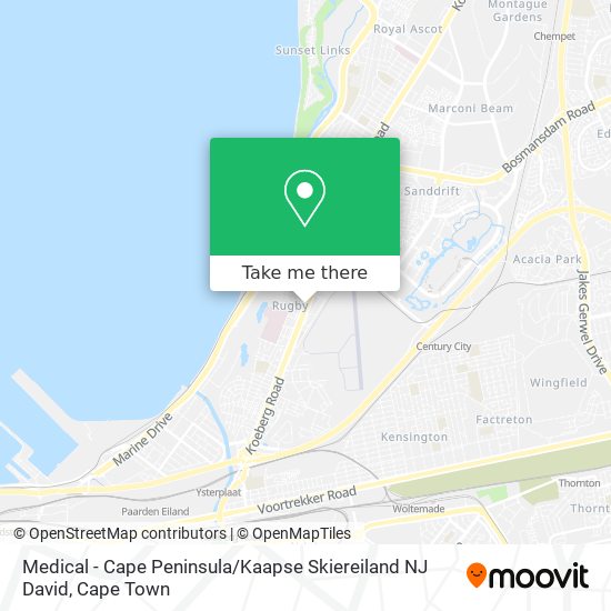 Medical - Cape Peninsula / Kaapse Skiereiland NJ David map