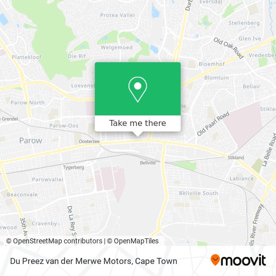 Du Preez van der Merwe Motors map