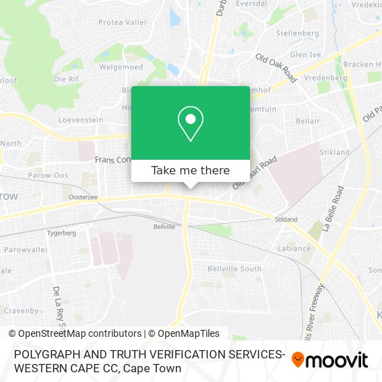 POLYGRAPH AND TRUTH VERIFICATION SERVICES-WESTERN CAPE CC map