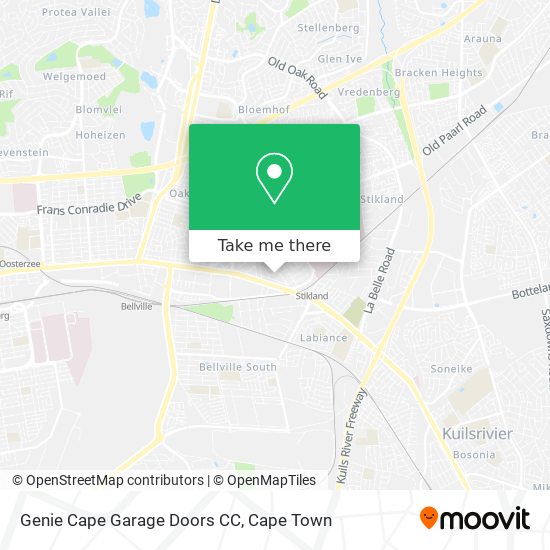 Genie Cape Garage Doors CC map