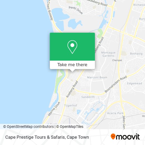 Cape Prestige Tours & Safaris map