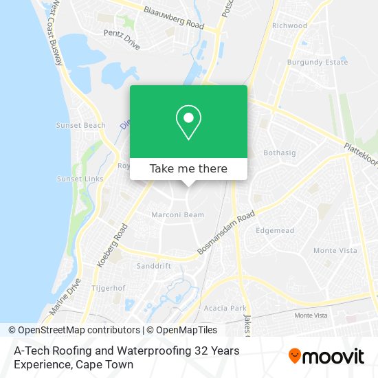A-Tech Roofing and Waterproofing 32 Years Experience map