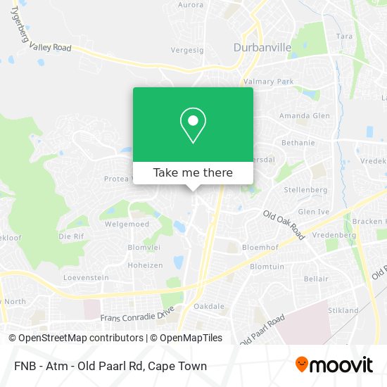 FNB - Atm - Old Paarl Rd map