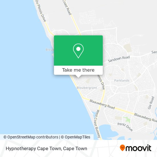 Hypnotherapy Cape Town map