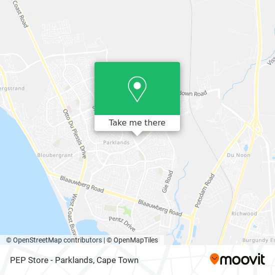 PEP Store - Parklands map