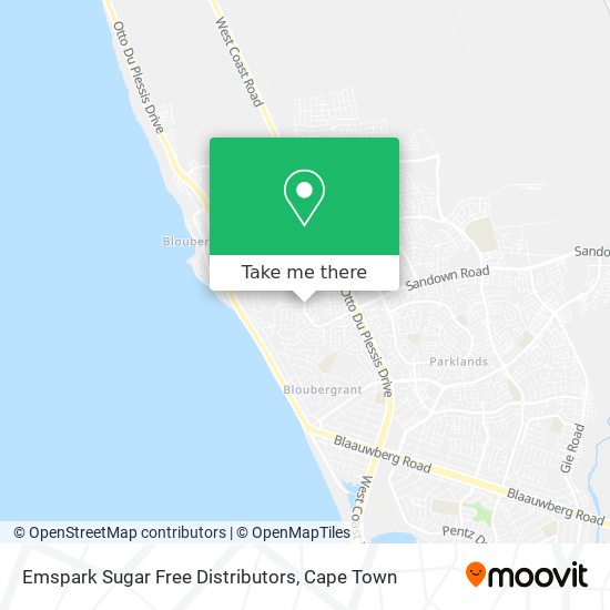 Emspark Sugar Free Distributors map