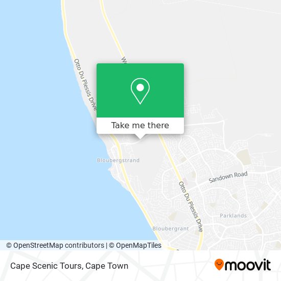 Cape Scenic Tours map