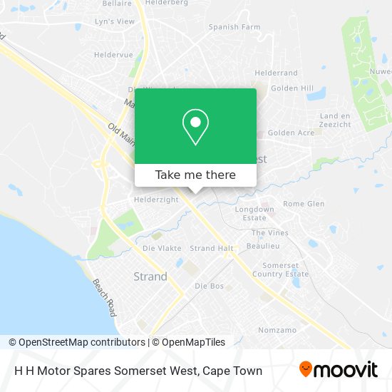 H H Motor Spares Somerset West map
