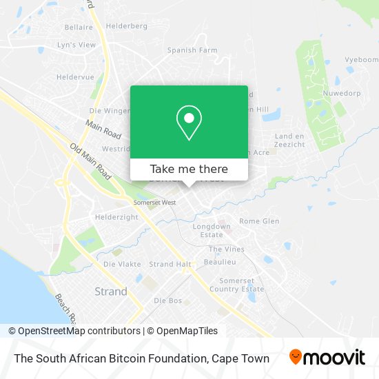 The South African Bitcoin Foundation map